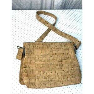 Barbara Pace Handmade Cork Look Fabric Purse/Artesian Faux Cork Print Bag